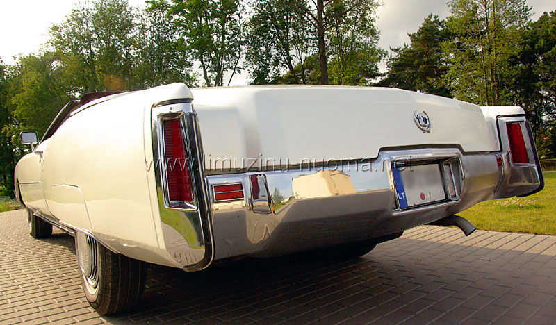 Cadillac Eldorado baltas retro automobilis Klaip doje